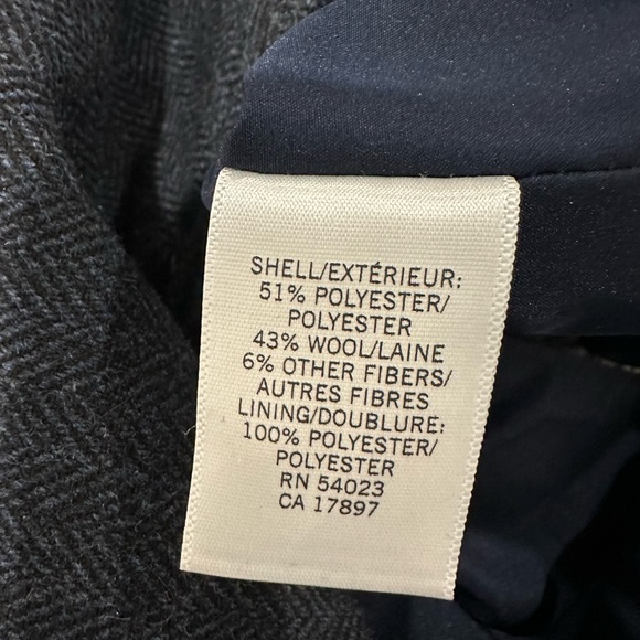 Banana Republic Factory navy tweed blazer Size 0 - Picture 12 of 12